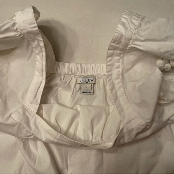 J. Crew Square Neck Cotton Poplin Cap Sleeve Top - Picture 7 of 12